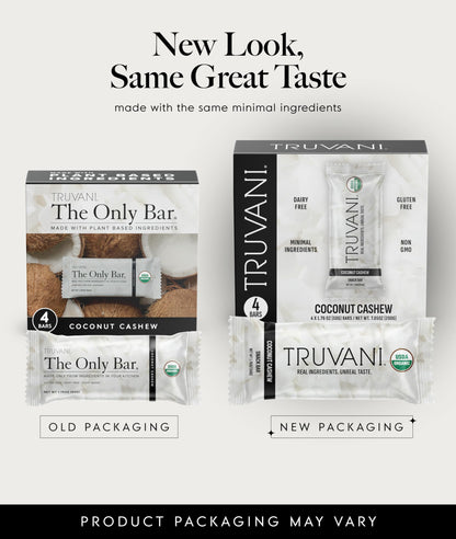 Truvani Plant Based Snack Bars | Variety | 12 Pack | Vegan | 5-8g Protein | USDA Organic and Vegan | Dairy, Soy, and Gluten Free | Individually Wrapped