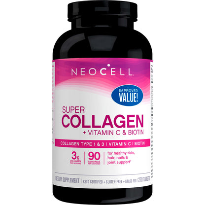 NeoCell Super Collagen Powder, 10g Collagen Peptides per Serving & Super Collagen