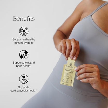 CYMBIOTIKA Liposomal Vitamin D3 K2 + CoQ10 for Bone & Heart
