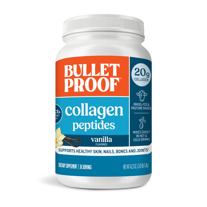 Bulletproof Unflavored Collagen Peptides Powder, 20g Grass-Fed Collagen Protein and Amino Acids for Skin, Bones and Joints, 17.6 Ounces