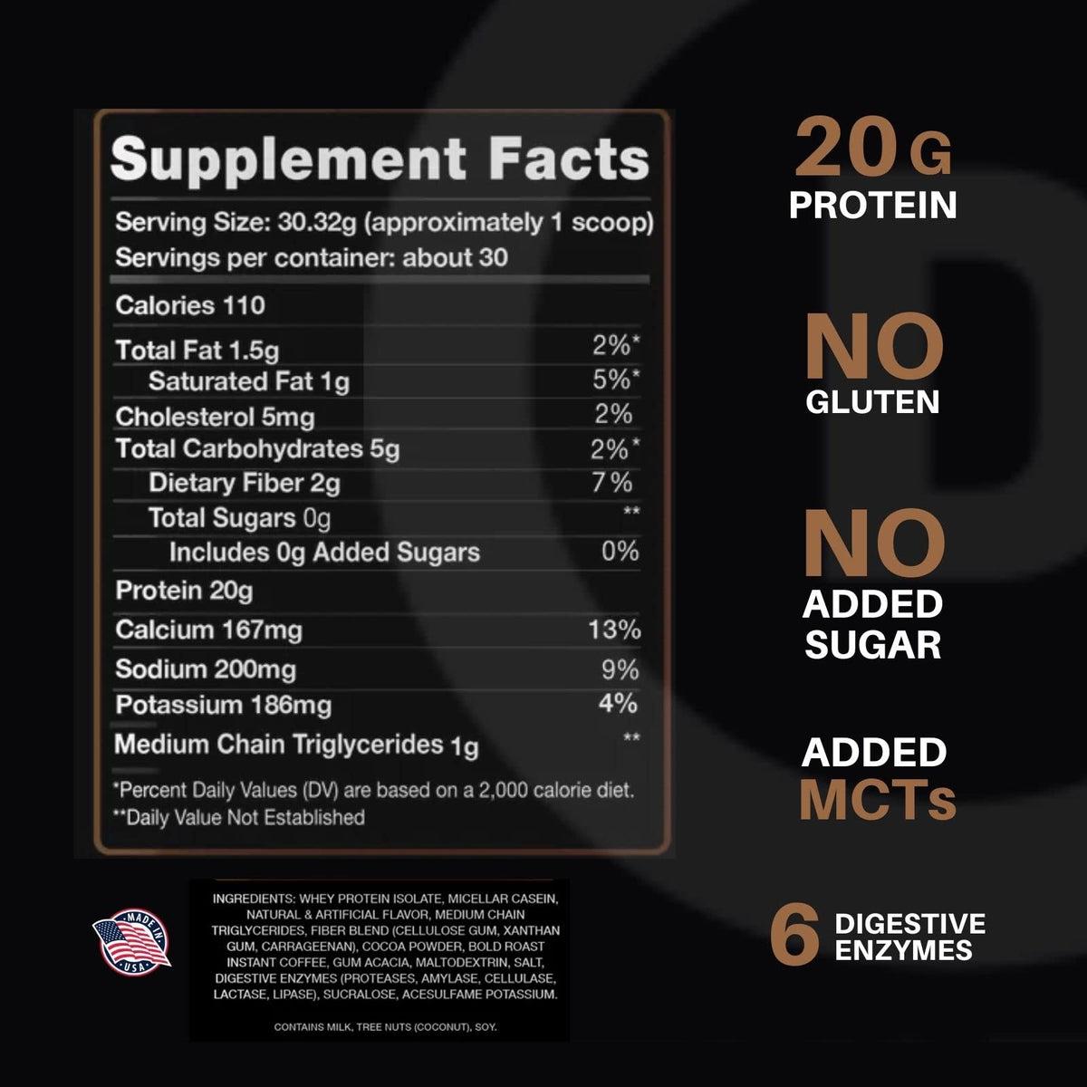 Devotion Nutrition Protein Powder Blend | Gluten Free, Keto Friendly, No Added Sugars