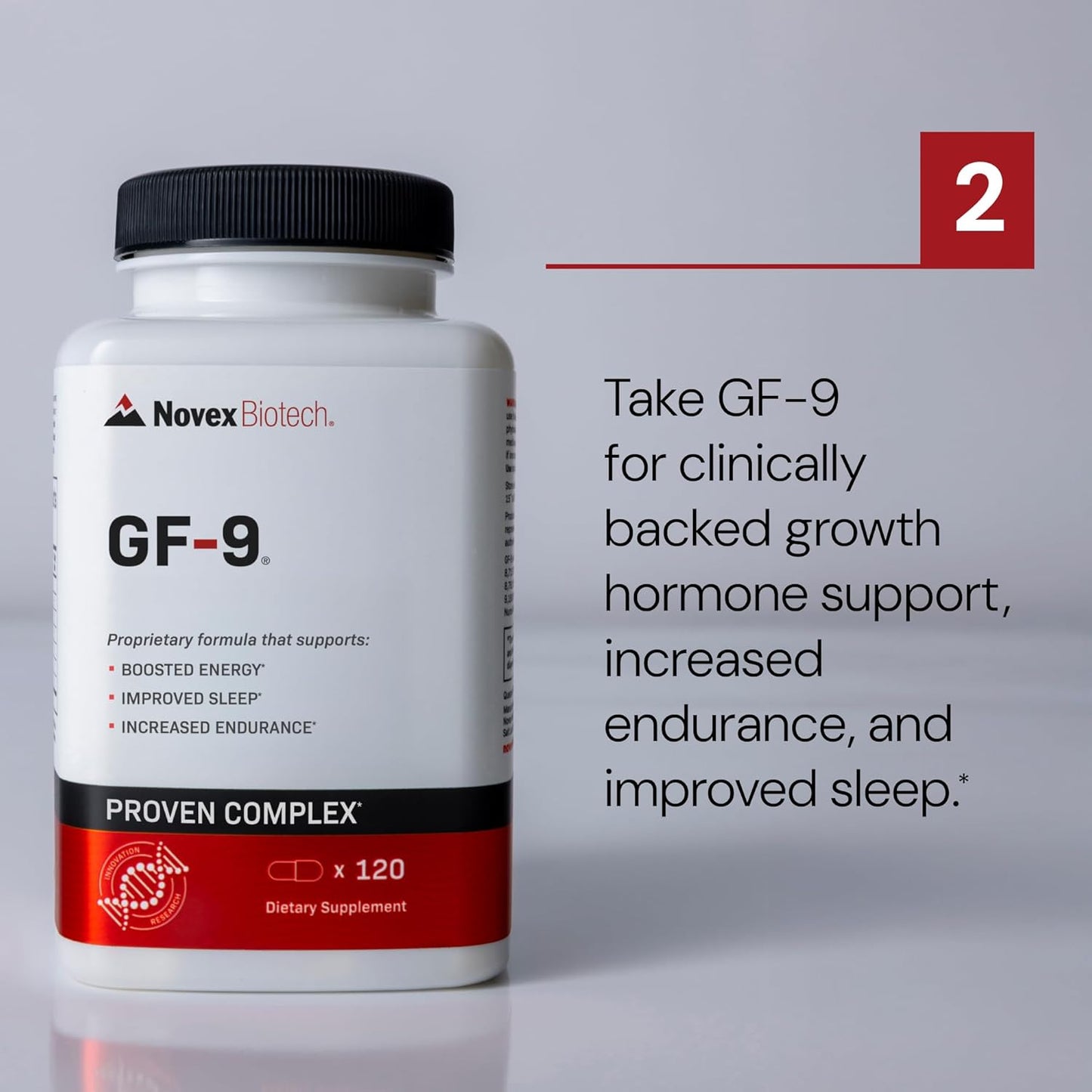 GF-9 Black Label Advanced HGH Support for Men 45+ – Clinically Studied Amino Acid Complex, Alpha-GPC, GLP-1 Pathway Support & Focus – 210 Capsules