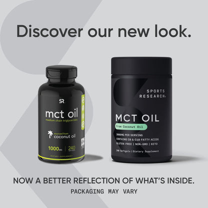 Sports Research Keto MCT Oil Capsules- Keto Fuel for The Brain & Body | Derived