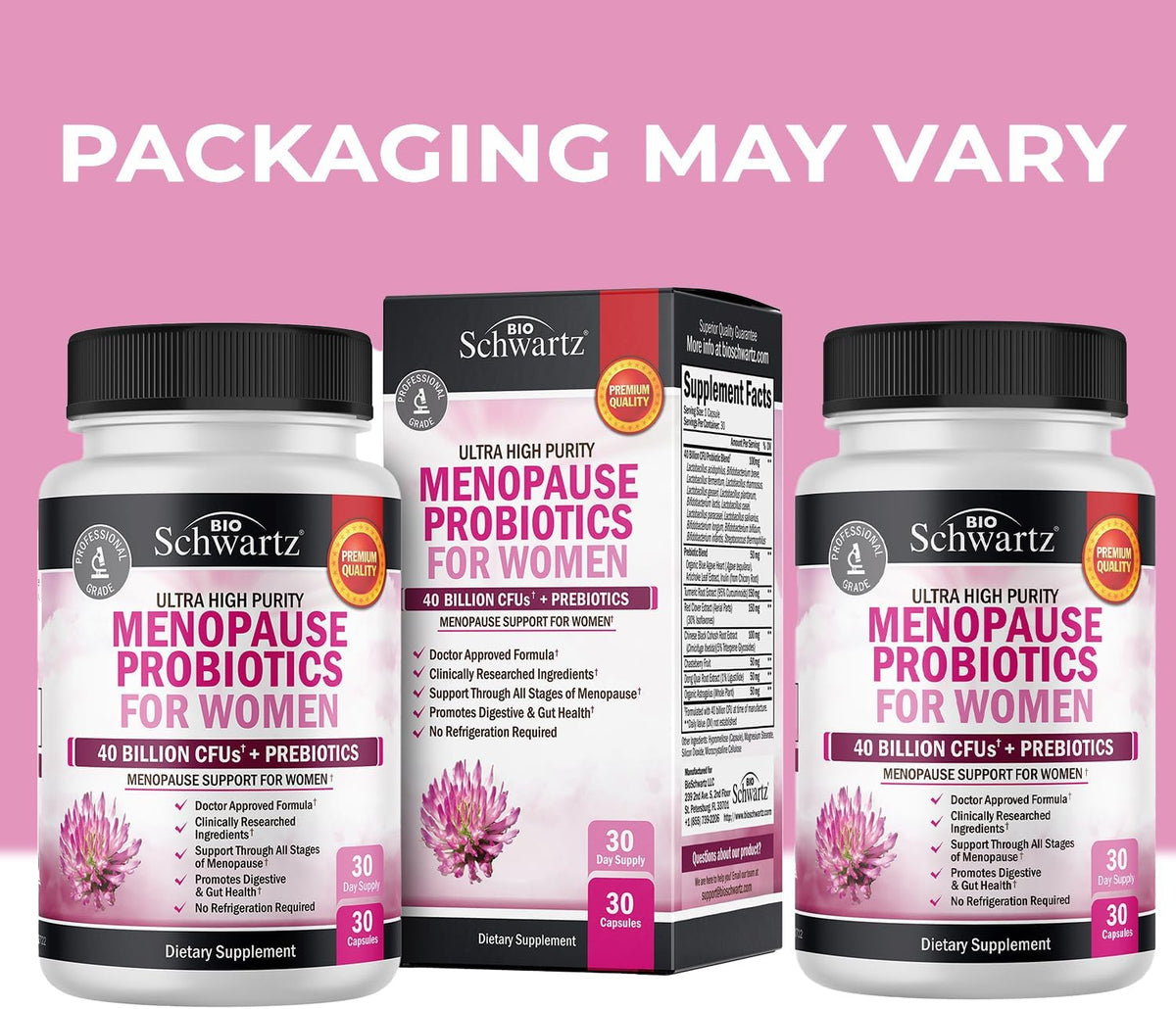 Menopause Supplements for Women - 40B CFU Menopause Probiotics for Women