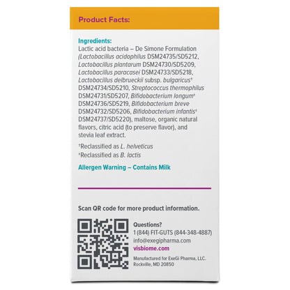 Visbiome® GI Care Kids Probiotic, 225B CFU, Wild Berry, 30 Packets | Original De Simone Formulation®, Multi-Strain, Refrigerated Probiotics, Low FODMAP Certified, Dye-Free, Made in USA