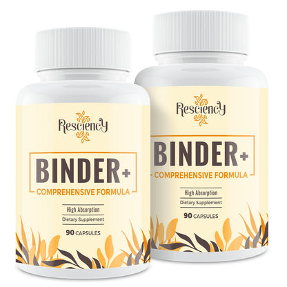 Resciency Detox Binder Supplement – Activated Charcoal, Zeolite, Bentonite Clay, Milk Thistle, Proprietary Blends - Liver & Gut, Max Absorption, 90 Vegan Capsules