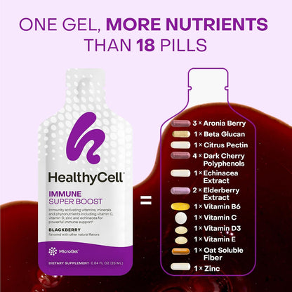 Healthycell Focus & Recall Brain + Immune Super Boost Bundle | Focus & Recall Brain Supplement + Immune Super Boost - Supports memory, concentration, immunity & overall wellness