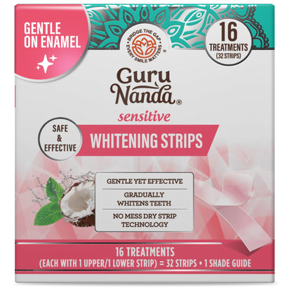 GuruNanda Sensitive Teeth Whitening Strips, Gentle & Safe, 9 Day Treatment