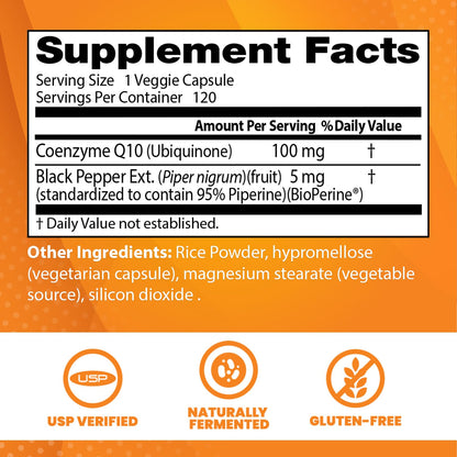Doctor's Best High Absorption CoQ10 with Bioperine, Heart Health & Energy Production