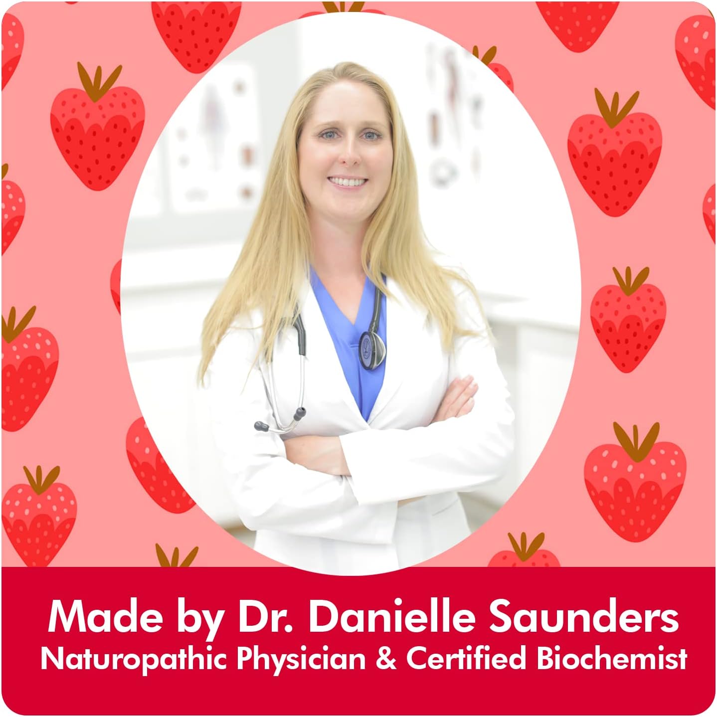 Vitamin D3, B12 Gummies by Dr. Danielle, Vegan Daily Supplement for Adults & Kids, Non-GMO, Vitamin D3 1000 IU & 250 mcg Vitamin B12, 2 Month Supply (60 Gummies)
