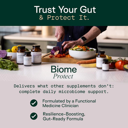 Adapt Naturals 4-in-1 Biome Protect Prebiotics, Probiotics, Postbiotics | & Polyphenols Supplement for Microbiome - Supports Immune & Gut Health, & Mental Clarity for Women & Men - 30 Day Supply
