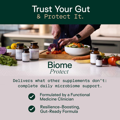 Adapt Naturals 4-in-1 Biome Protect Prebiotics, Probiotics, Postbiotics | & Polyphenols Supplement for Microbiome - Supports Immune & Gut Health, & Mental Clarity for Women & Men - 30 Day Supply
