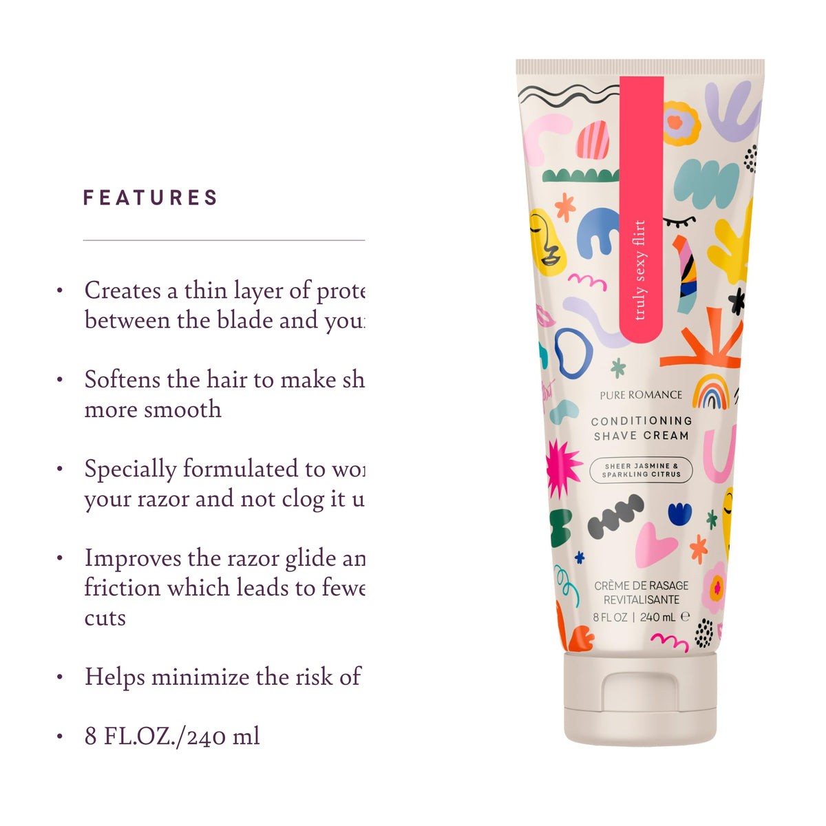 Pure Romance Coochy Cream, Conditioning Scented Shave Cream, Shaving Cream
