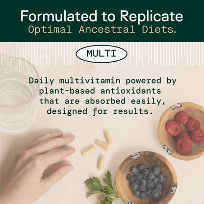 Adapt Naturals Multivitamin for Women & Men, Bioavailable & Easy-to-Absorb | Multivitamin Daily Supplement with Biotin, Niacin, Vitamin A, B, C, D, E, K1, Zinc, Magnesium, Immune Support - 30 Day Supply