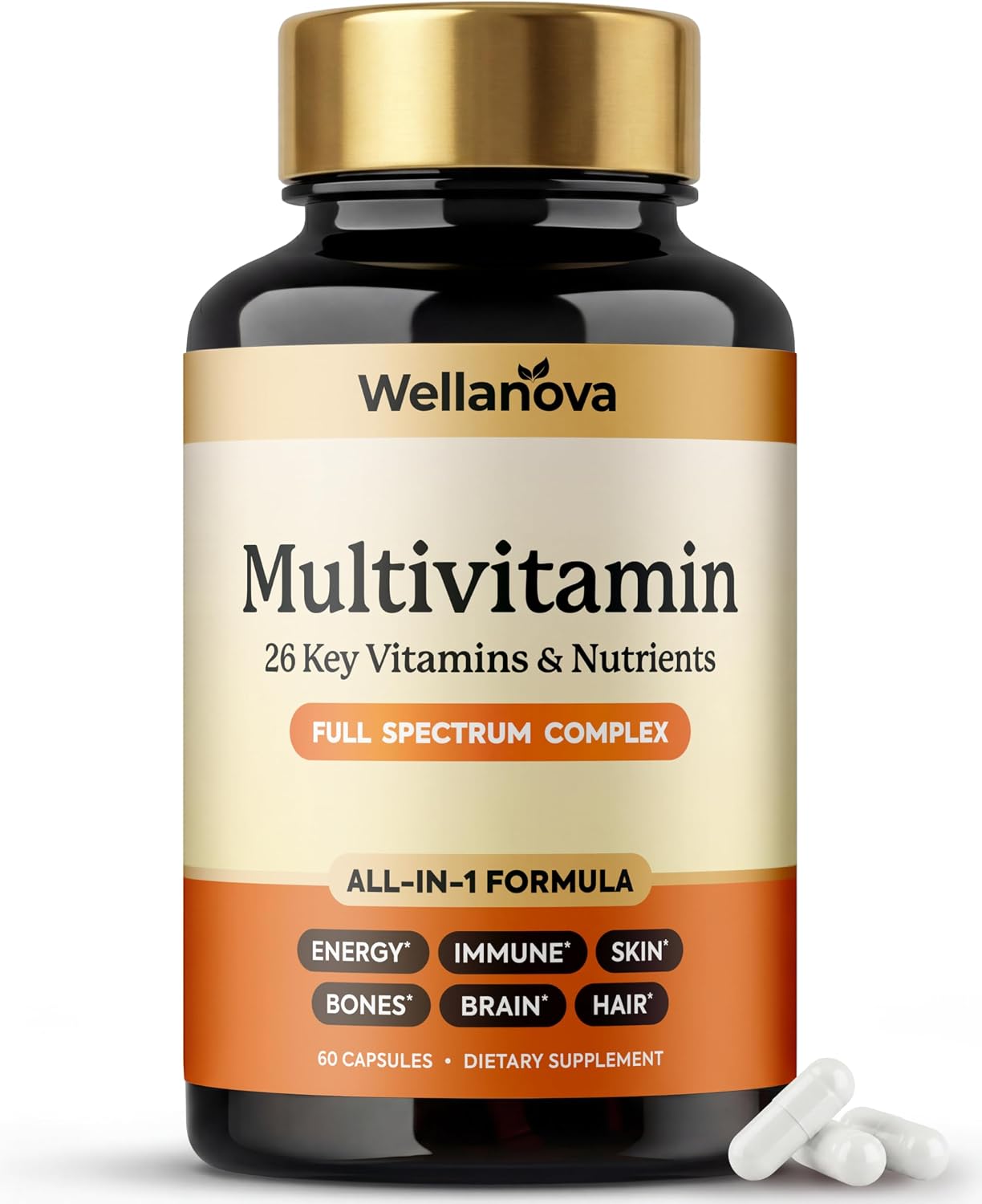 Multivitamin for Women & Men 50 and Over– Daily 26 Key Vitamins, Minerals | Daily 26 Key Vitamins, Minerals & Nutrients, All-in-1 Multivitamins For Women & Men, 60 Capsules