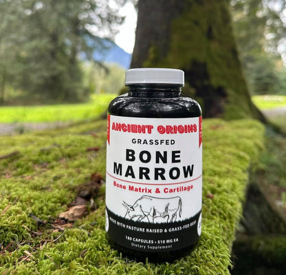 Grass Fed Bone Marrow Supplement, 3060mg, Skin, Oral Health, and Joint Support Supplement, Promotes Whole-Body Wellness, Non GMO Whole Bone Extract, 180 Capsules