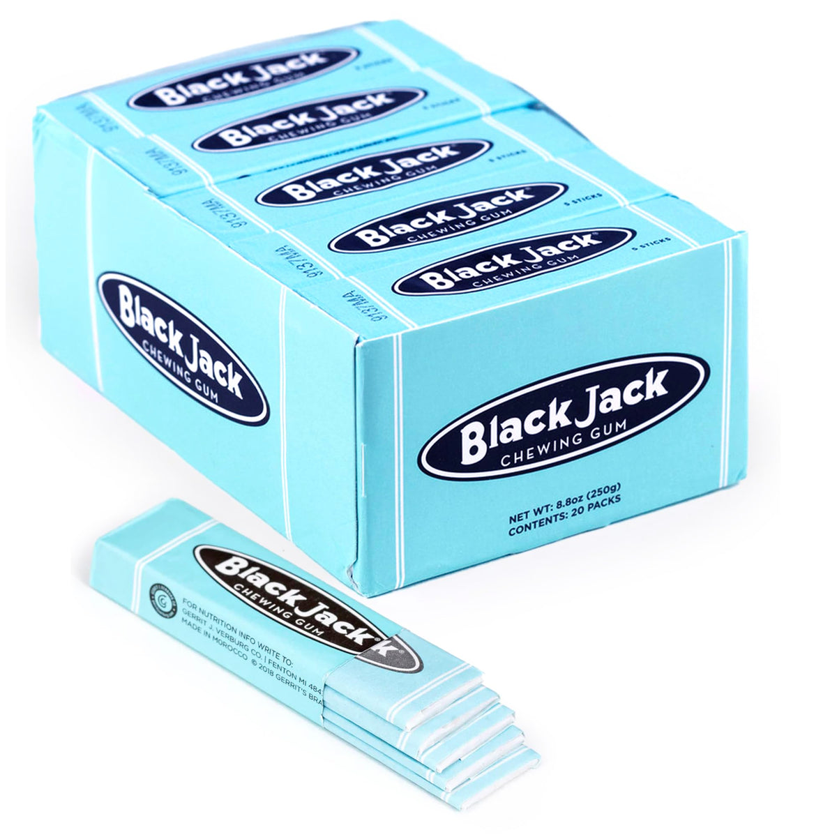 Gerrit's 20 Count Variety Gum Pack - Clove, Beeman's, Teaberry, & Black Jack Nostalgic Chewing Gum Bulk Pack, Old-Fashioned Candy, 4 Flavors, Old School Candy