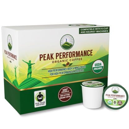Organic Mushroom Coffee Pods with Lion's Mane, Reishi, Cordyceps, Turkey Tail, and Chaga Mushrooms. High Altitude, Low Acid, Smooth Tasting, Fair Trade, Instant Nootropic Coffee (Medium Roast Ground)