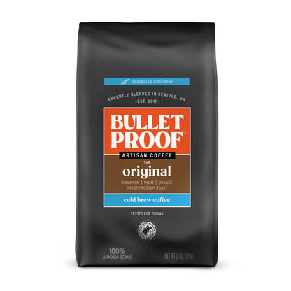 Bulletproof Original Medium Roast Ground Coffee,100% Arabica Coffee, Clean Coffee Tested for Toxins, Sustainably Sourced, 12 Ounces