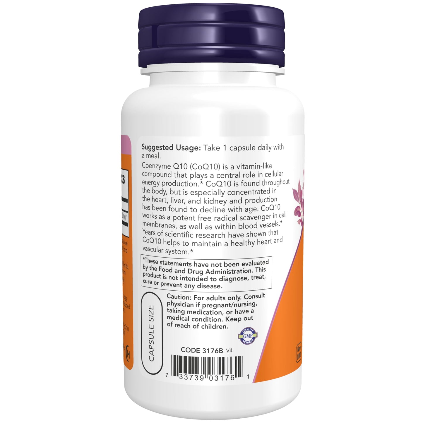 NOW Foods Supplements, CoQ10 (Coenzyme Q10) 200 mg, Cardiovascular Health*, 60 Veg Capsules