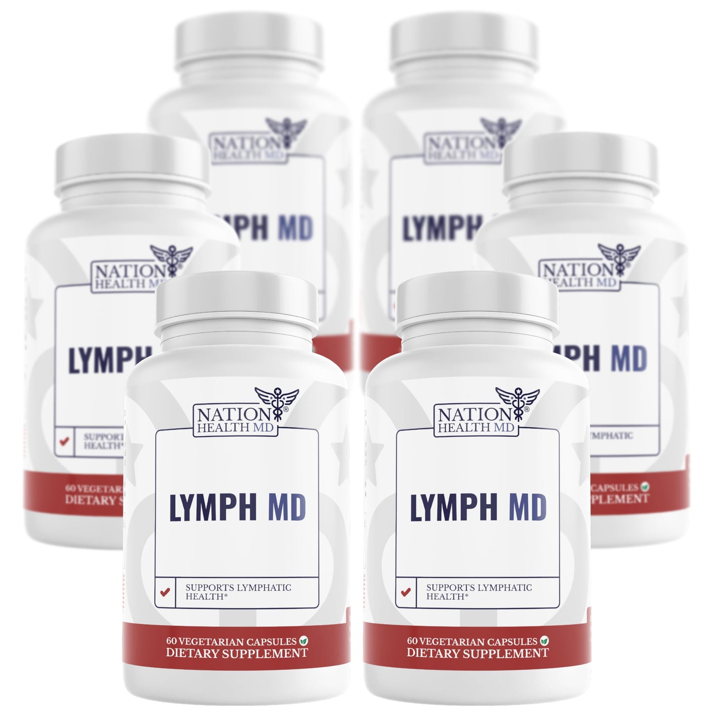 Lymph MD | Lymphatic Drainage Supplement | Lymph Support | Lymph System Support with Bromelain, Echinacea, Burdock Root, Dandelion, Rutin, Kelp. 30 Days Supply. 60 Capsules