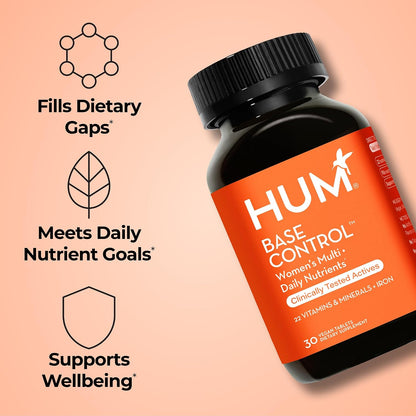 HUM Base Control Women's Multivitamin 22 Vitamins & Minerals, 30 Count