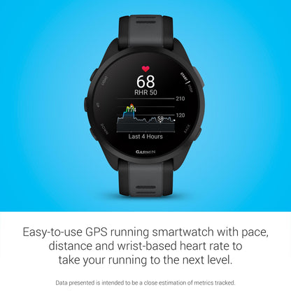 Garmin Forerunner® 165, Running Smartwatch, 43mm, Black