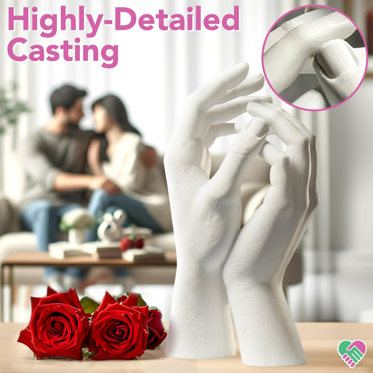 Luna Bean Hand Casting Kit - Unique Couples Gifts for Christmas, Anniversaries