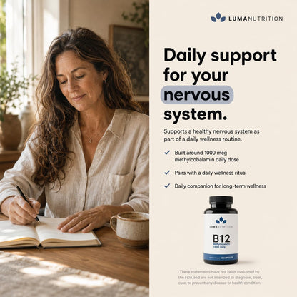 Luma Nutrition Vitamin B12 Methylcobalamin 1000 mcg - 60 Capsules