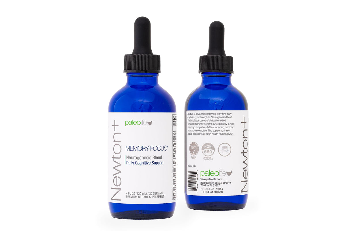 Newton+ Premium Brain Supplement for Memory, Focus and Concentration. Enhances Cognitive processes and Mental Clarity. 30 Servings
