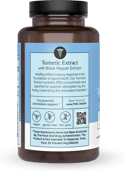 Turmeric Extract with Curcumin & Black Pepper, Supports Joint Health, 60ct