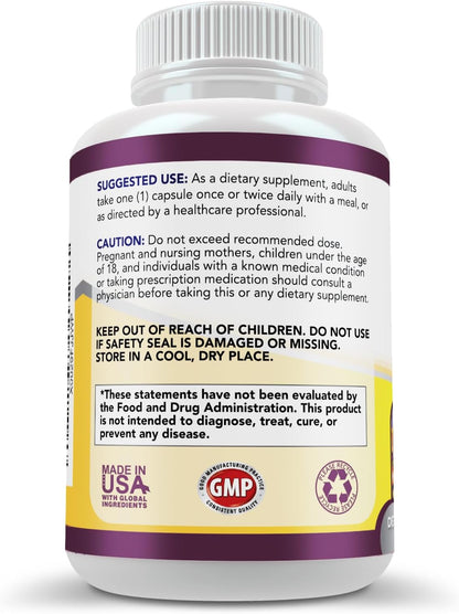 Simply Natures Pure Premium Berberine HCl 500mg - 120 Capsules - Cardiovascular Gastrointestinal Immune Support - Chromium Cinnamon