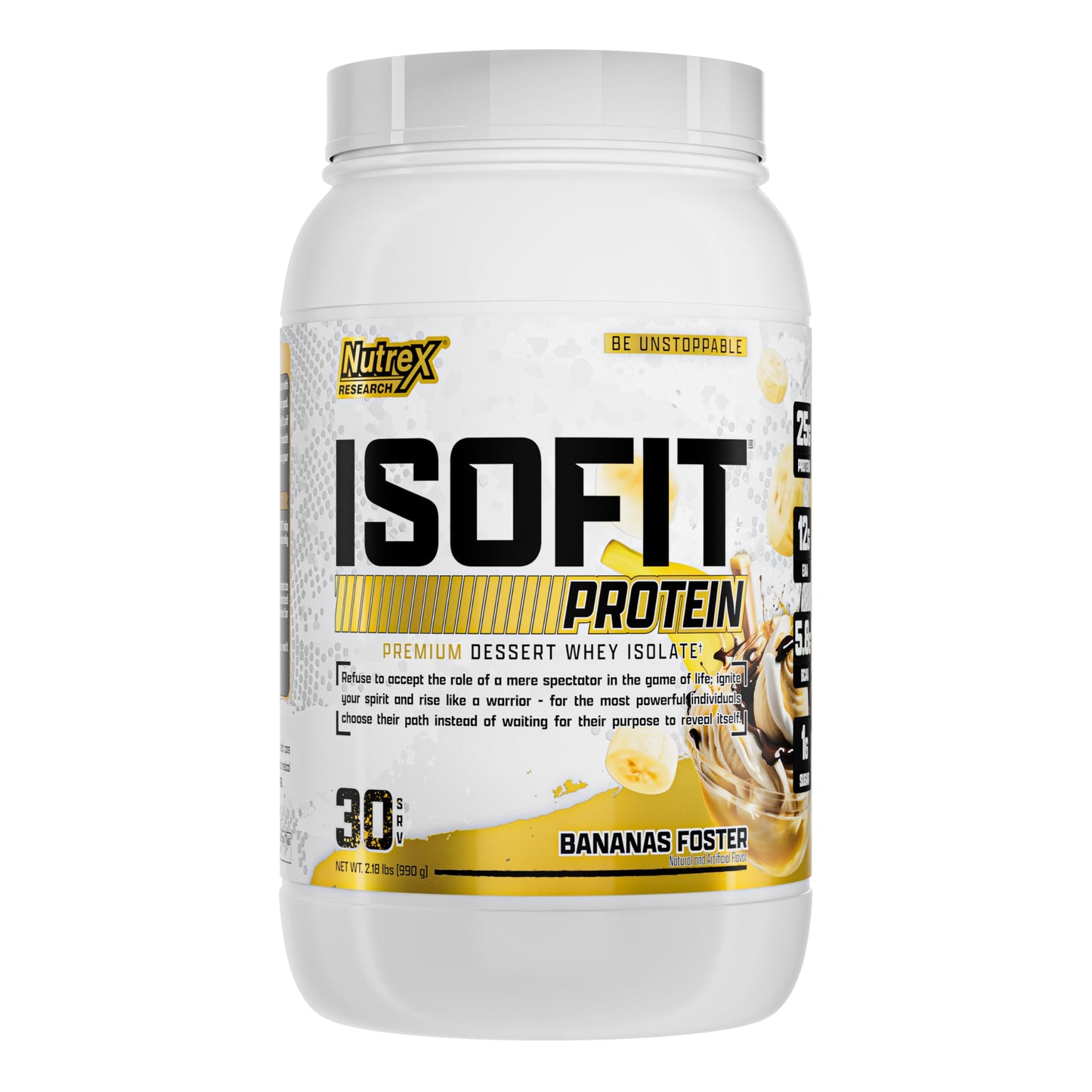 Nutrex Research IsoFit Whey Protein Powder Instantized 100% Whey Protein Isolate (30 Servings (Pack of 1), Vanilla Bean Ice Cream)