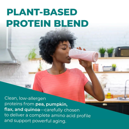 Reignite Wellness by JJ Virgin | Vanilla Plant-Based All-in-One Shake | New & Improved Formula Plant Protein Powder, Vitamins, Minerals, Greens & Aminos | 20g of Plant Protein | 30 Servings