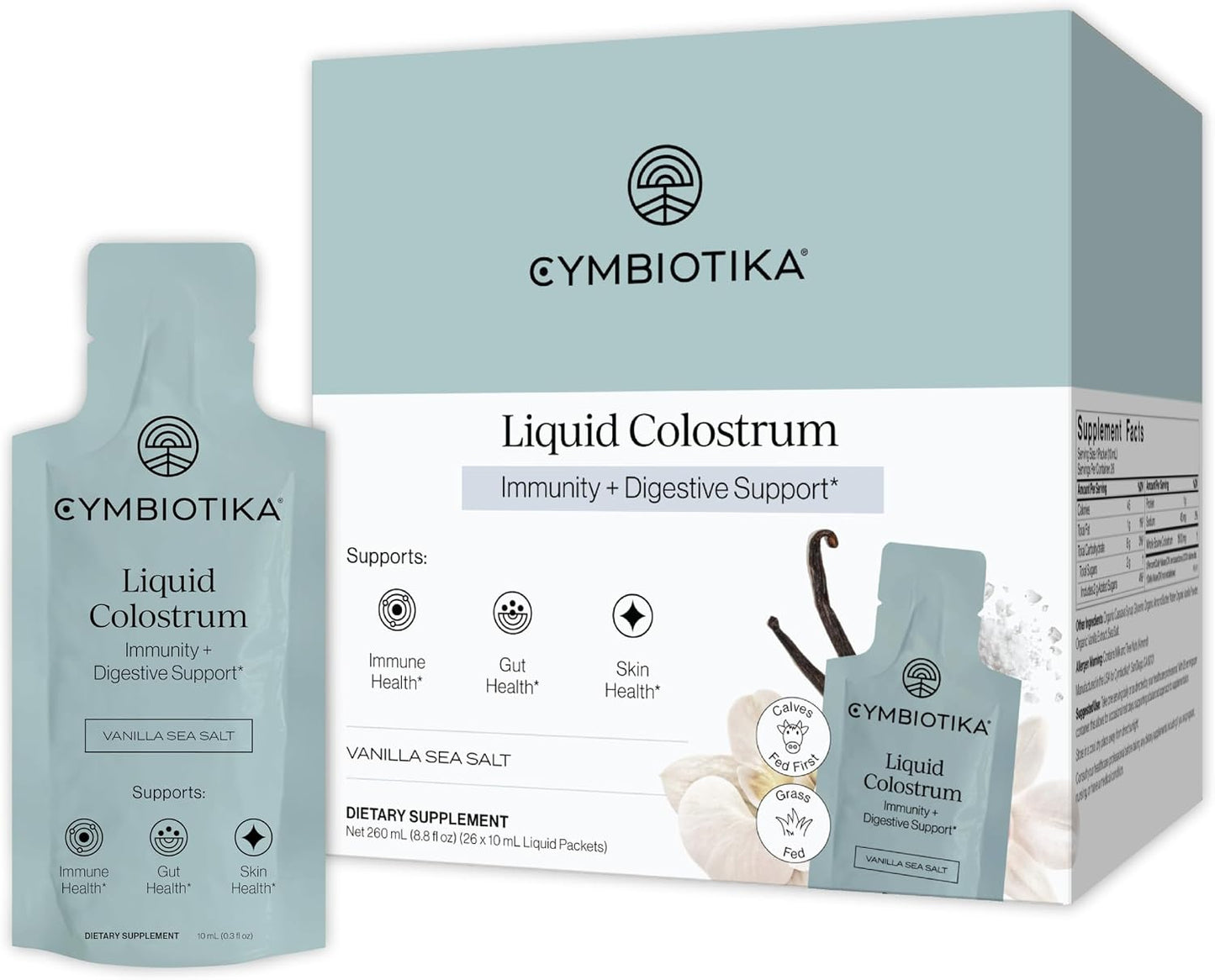 CYMBIOTIKA Liquid Colostrum, Grass-Fed 1.5g for Gut, Immune & Skin