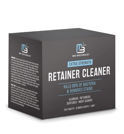 Retainer Cleaner Tablets, Denture Cleaner, Mint, 4 Month Supply by M3