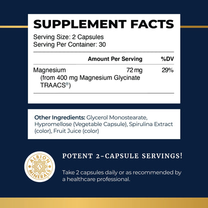 Magnesium Glycinate Supplement | Advanced Microbeadlets | Chelated for Maximum
