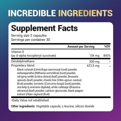 Dr. Berg DIM Supplement Estrogen Balance - Original Estrogen Supplement for Women with Diindolylmethane & Black Pepper for Enhanced Absorption & Menopause Support* - 60 Capsules