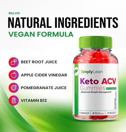 (5 Pack) Simply Lean Keto ACV Gummies - Official - Keto Simply Lean ACV Advanced