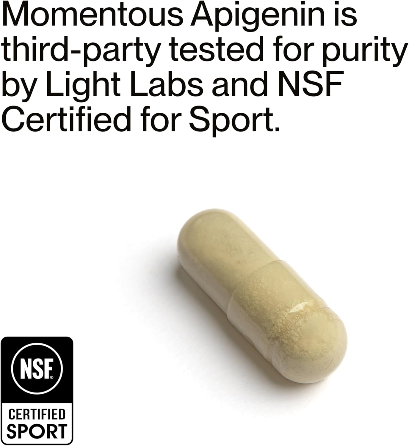 Momentous Apigenin Supplement - 50 mg per Capsule - NSF Certified for Sport - 60-Count