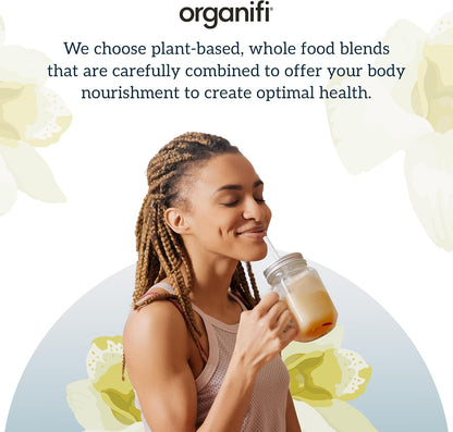 Organifi Complete Protein Vanilla Flavor - Organic Vegan Plant Based Protein Powder with Digestive Enzymes - 30 Day Supply - No Soy, Dairy, or Gluten