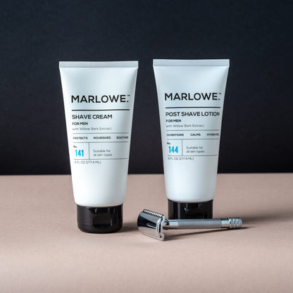 MARLOWE. No. 141 Shave Cream 6 oz, with Shea Butter & Coconut Oil, Conditioning Shaving