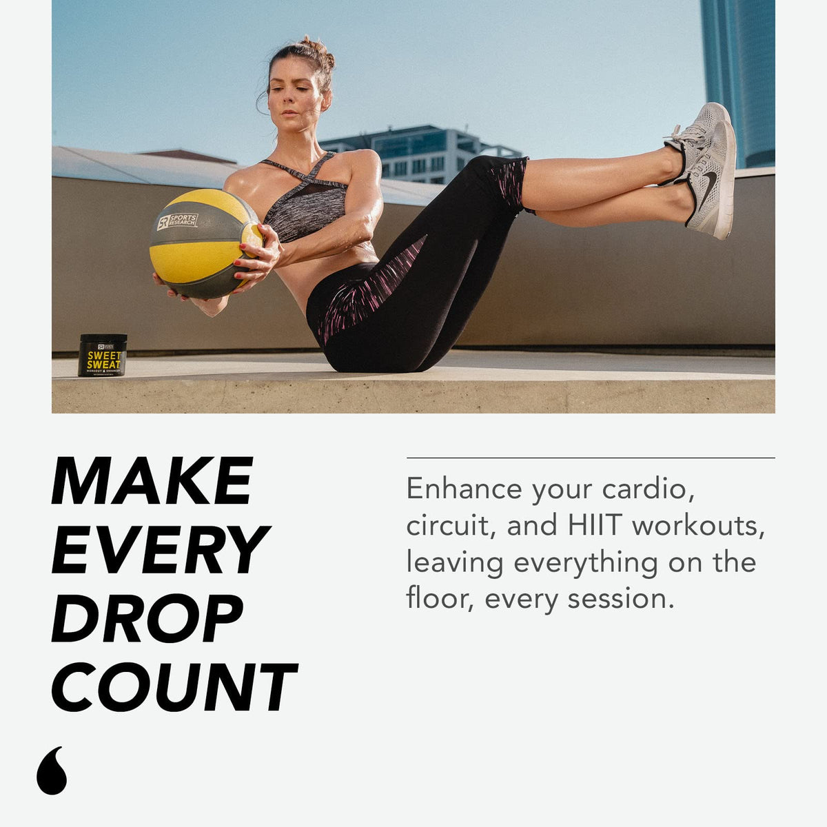 Sweet Sweat Workout Enhancer Roll-On Gel Stick - Sweat Harder and Faster