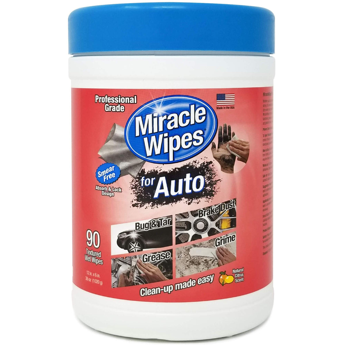 MiracleWipes for Automotive, All Purpose Cleaning Wipes for Hands, Auto Interior, Exterior