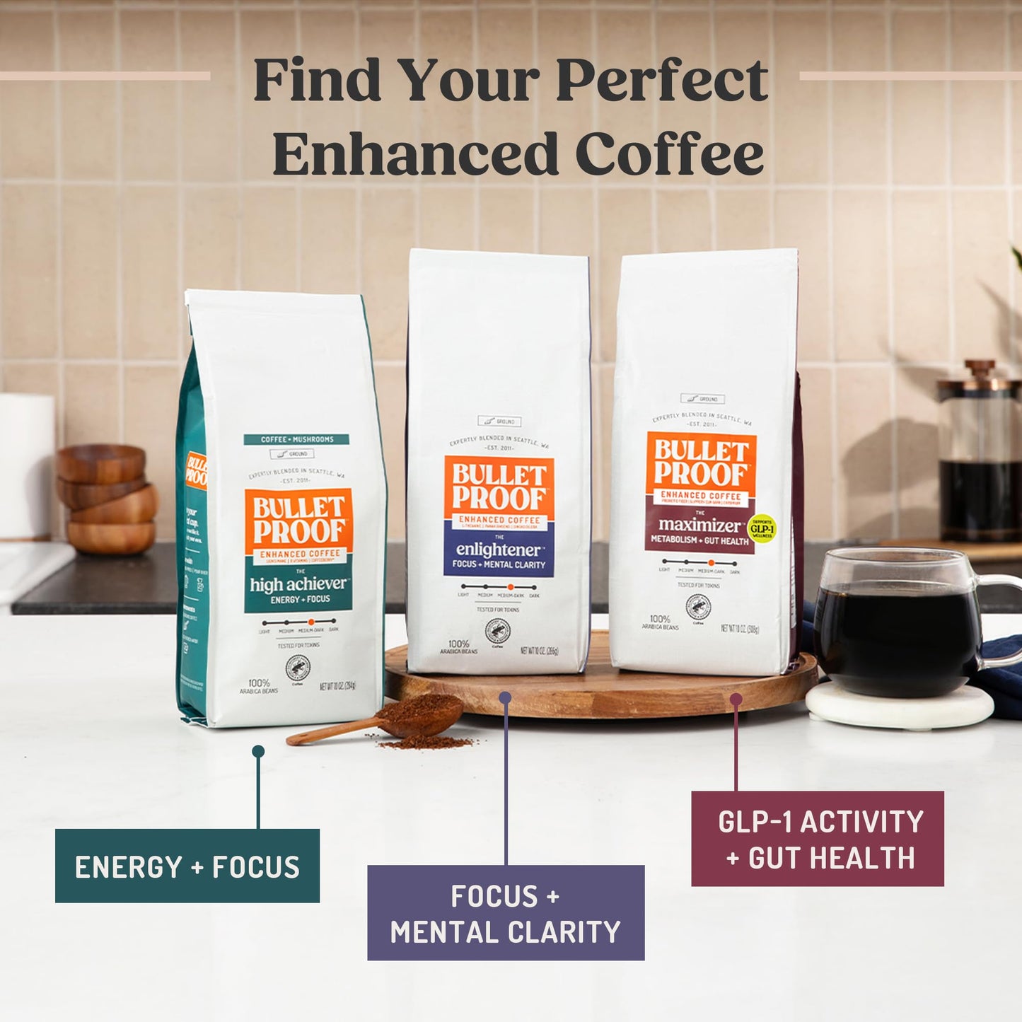 Bulletproof Coffee + Organic Grass-Fed Butter Single-Serve Pods, Keto Coffee, All-in-One Recipe with MCT Oil and Butter, 24 Count