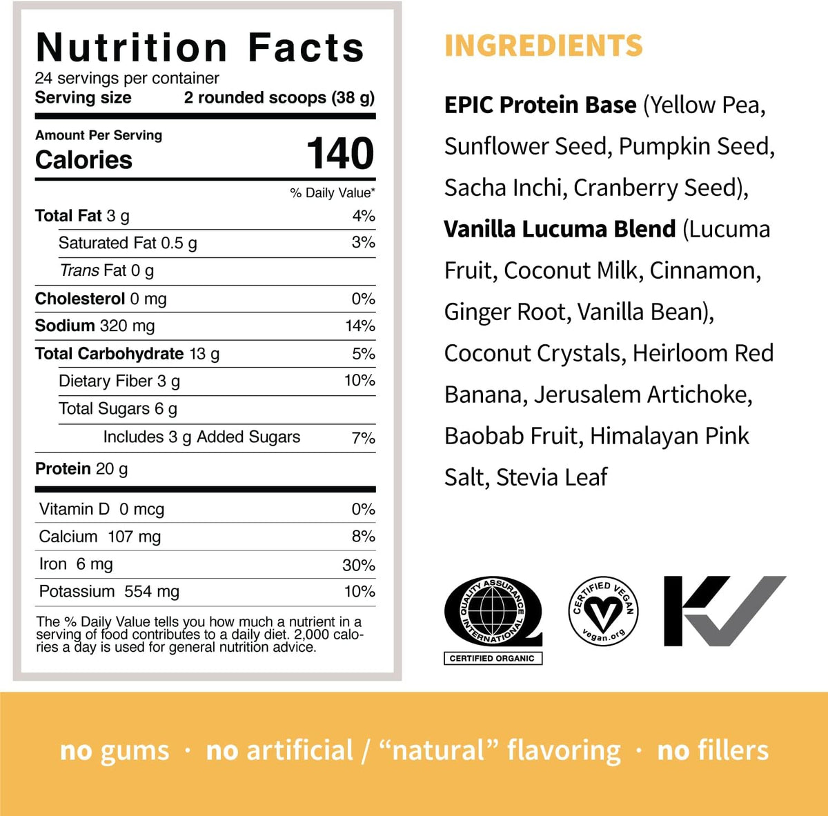 Sprout Living Epic Protein Bundle - Chocolate Maca & Vanilla Lucuma (20g Organic Plant-Based Protein Powder, Vegan, Gluten Free, Superfoods) | 2lb, 24 Servings