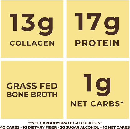 Left Coast Performance Vanilla Bone Broth and Multi Collagen Powder for Joint, Hair, Skin, and Nails Support