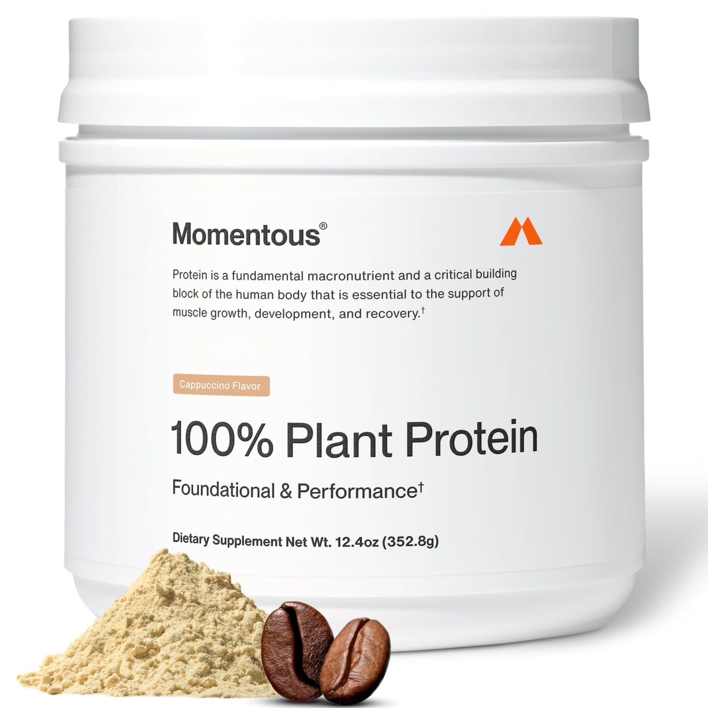 Momentous Vegan Protein Powder, 20g Pea & Rice Blend Protein, Chocolate | Complete Amino Acid Profile to Support Lean Muscle Growth, NSF Certified for Sport, Non-GMO & Gluten-Free (22 Servings)