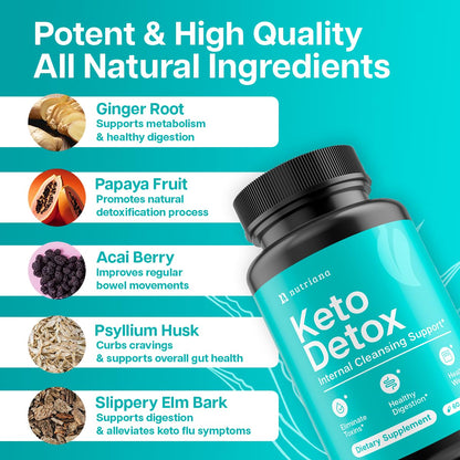 Nutriana Keto Detox Cleanser - Weight Loss Keto Pills Liver Supplement for Men & Women