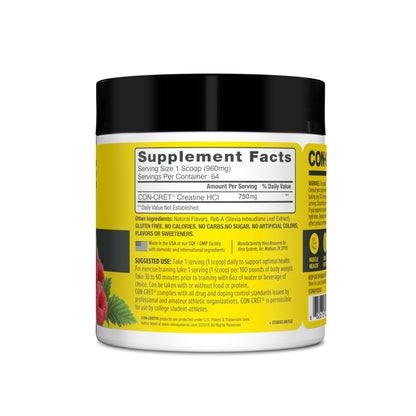 CON-CRET Creatine HCl Powder | Supports Muscle, Cognitive, and Immune Health